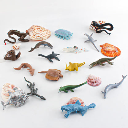 GUFOPONAS Mini Incredible Prehistoric Sea Creatures Toys for Kids Deep Ocean Animals Figures Marine Animal Toys 2-4 Inch Cake Topper Educational School Project for Kids Toddlers