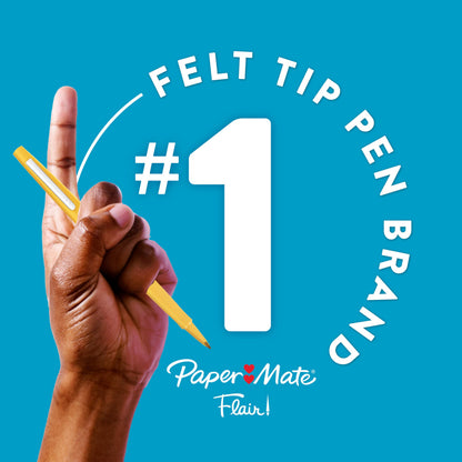 Paper Mate Flair Felt Tip Pens, Medium Point (0.7mm), 24 Count - Back to School, Teacher Supplies, Arts & Crafts
