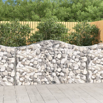 Mazoravella Gabion Basket Silver Galvanized Iron Rectangular 78.7 x 19.7 x 47.2 in Outdoor Garden Planting Container for Patio Retaining Walls and Decorative Landscaping