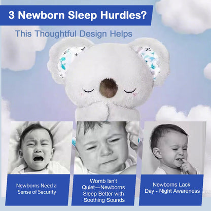 Anxiety Stuffed Animal - Relief Koala Bear for Adults & Kids, Soothing Plush with Breathing Motion, Calming Sleep Buddy, Music & Lights(Battery-Free)