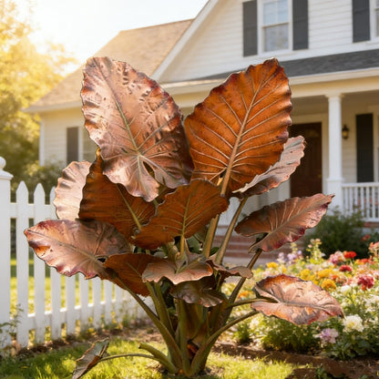Hardy Elephant Ear Plant Bulbs | Tropical Colocasia for Home Garden & Outdoor Patio Landscaping (2)