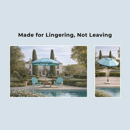 DEER LAND 6FT Patio Beach Umbrella for Outdoor, UPF 50+ Sun Shade for Patio, Backyard, Garden, Pool and Beach, Tilt Adjustable, Portable, Harbour Cypress Green