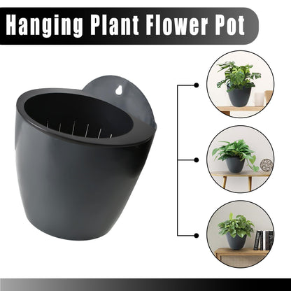 elfinrm 7Pack Self-Watering Plant Flower Pot Wall Hanging Plastic Planters Size 7 inch with 7 Hooks Replacement for Plants Flowers Indoor Outdoors