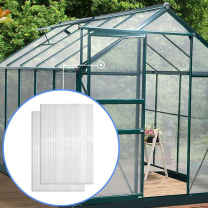 DGSL 18 Pcs Polycarbonate Greenhouse Panels, 4' x 2' x 0.16'' Twin-Wall Panels, Polycarbonate Sheet for All Weather Outdoor Garden and Greenhouse Covering
