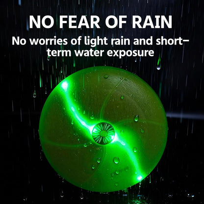 LaRoo Light up Flying Discs, Lighting Mode, Rechargeable Glow in The Dark Flying Ring, 10 in Lightweight, Suitable for Beginners Outdoor Beach Park Backyard Games - Teens Boys Adults Sports Training