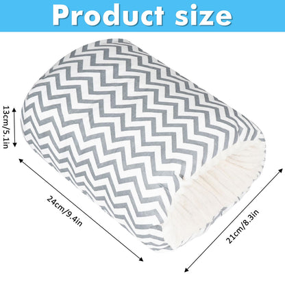 Baby Feeding Arm Pillow,Soft Cotton Bottle Nursing Arm Pillows for Newborn,Breastfeeding Pillows for More Support for Mom and Baby,Portable and Washable,Ergonomic Nursing Essentials(Grey Stripes)