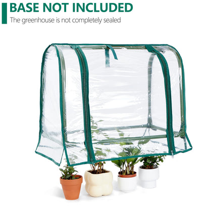 Mini Indoor Greenhouse Tabletop Garden Nursery Plant Cover Tent Humidity Domes for Home Gardening Germination and Seedling Propagation - 23x12x16.5 Inches