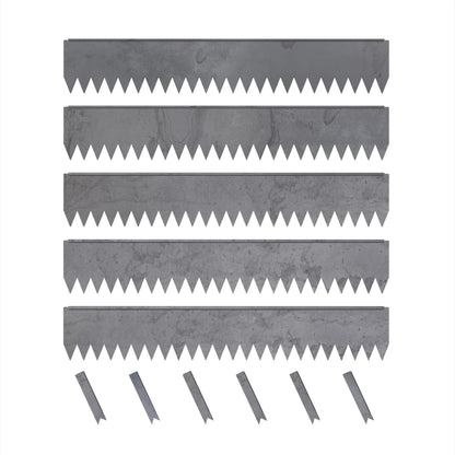 Edge Right - Hammer-in Landscape Edging - 48-inch Strips - 8-inch Depth 1/4-inch Rounded top COR-Ten Steel (5 Pack)