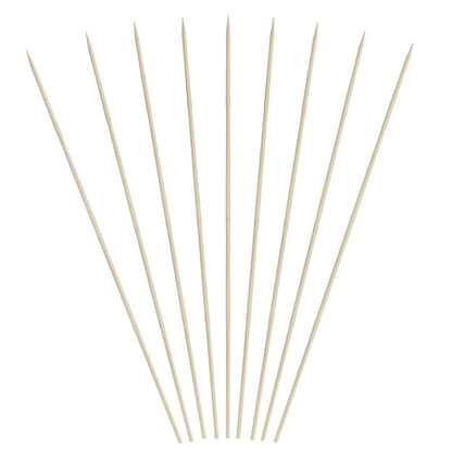 1600 Count | KingSeal Natural Bamboo Wood Grilling Skewers, 10 Inches x 3.0mm Diamter, for Shish Kebabs, BBQ, and Fruit Arrangements, Bulk Pack - 16 Packs x 100 Skewers