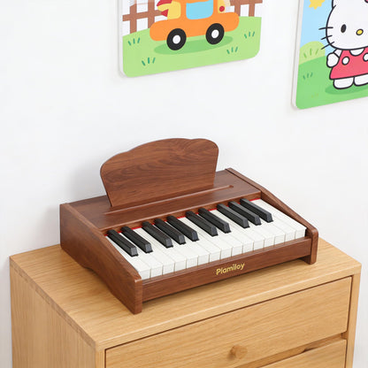 PLAMILOY Baby Piano, 25-Keys Piano for Toddlers, Mini Desktop Piano Keyboard Instrument Toy for Beginner 3 Ages+, Best Woodern Digital Piano Early Learning Birthday Gift for Boys Girls