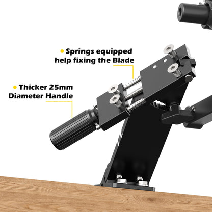 SporGain [Updated] Lawn Mower Blade Sharpener 15°-45° Adjustable Frame with Ball Bearing Manufacture Handle for Right & Left Hand Blades, Use with Angle Grinder, Black