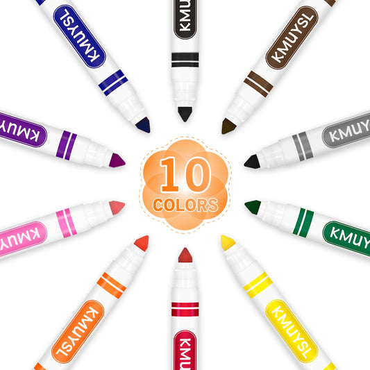 KMUYSL 160 Count Washable Markers Bulk, 10 Assorted Colors - Broad Line Conical Tip Coloring Markers, School Art Supplies & Back to School Essentials, Teacher Classroom Must Haves