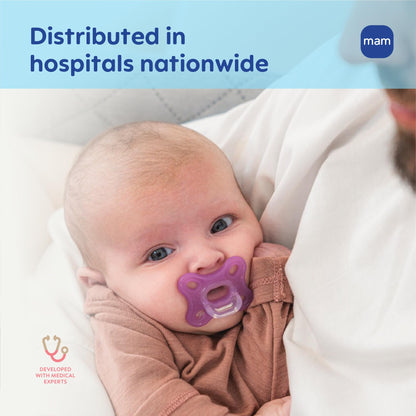 MAM Comfort Baby Pacifiers 3-12 Months Babies, Lightweight One-Piece Full Silicone Binky, BPA-Free Nipple, Easy to Clean Pacifier, Best for Breastfed Babies, 4 Count, Made in Europe