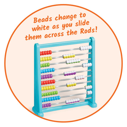 Hand2Mind Color Changing Plastic Abacus, Abacus for Kids, Math Manipulatives, Counting Rack, Educational Toys for Elementary Kids (Set of 1)