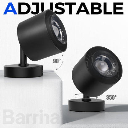 Barrina TR40a Track Grow Lights for Indoor Plants, 15°-60° Adjustable Beam Angle, 40W 4000K Full Spectrum LED Plant Light, High PPFD Spotlight Grow Lamps with Timer for House Plants, 1-Pack, Black