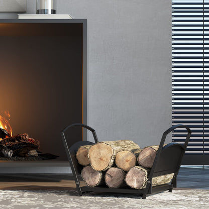 Fire Beauty Fireplace Log Holder Folding Firewood Rack,Stacking Rack,Storage Rack for Firewood, Indoor, Outdoor,Heavy Duty Steel