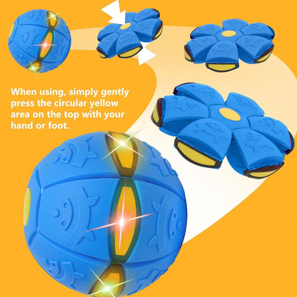 Changexinyue 2-in-1 Dual Form Freely Switchable Magic Bouncing Ball Toy with Six Light Suitable for Indoor & Outdoor