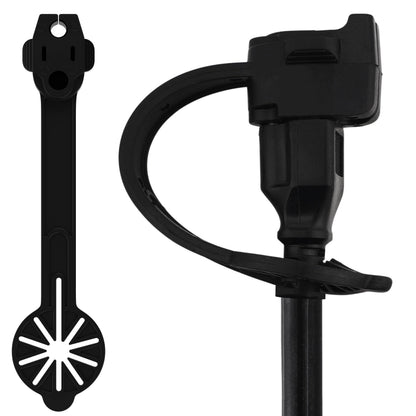 Prong Shield Outdoor Weatherproof Plug Cover - Extension Cord Waterproof Protector Covers for 120v Electric, 3 Prong Male End Weather Proof Exterior Ends Caps for Outside Electrical Plugs (5, Black)