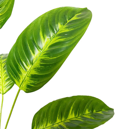 Rozwkeo Artificial Plants in Pots Large Fake Tree Floor Faux Tropical Plants Decorative Greenry House Potted Tall for Home Office Living Room Decor Indoor Garden Outdoor (80cm Tropical Banana)