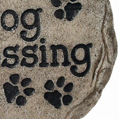 Spoontiques - Garden Décor - Dog Crossing Stepping Stone - Decorative Stone for Garden