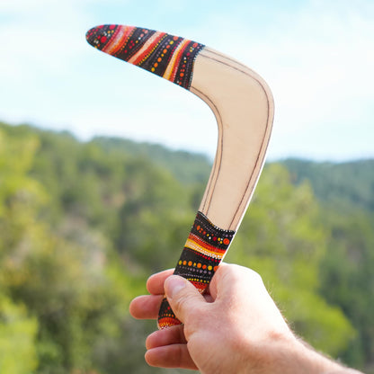 Wooden Boomerang That Comes Back – Beginner-Friendly Outdoor Sport – Durable Wood Boomerang for Adults & Kids, 11.6 Inch, 50-65 ft Flight Range (Model: 2W-mini)