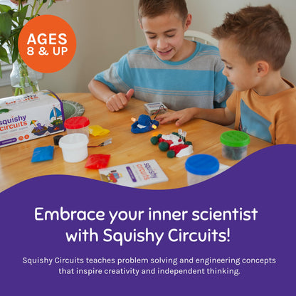 Squishy Circuits Standard Kit - Explore Electrical Circuits with Play Dough - STEM Science Kits for Kids Age 8-12 - Fun and Educational at Home, Classroom, Camp, and More!