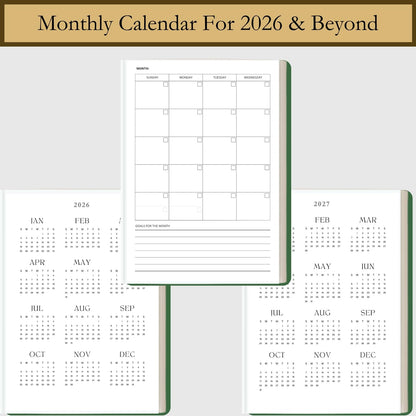 Time Blocking and ADHD Planner by Refine Days. 180 Undated Pages, To Do List, Hourly Schedule, Daily and Monthly Agenda. Time Management & Productivity Notebook. A5 (Green)