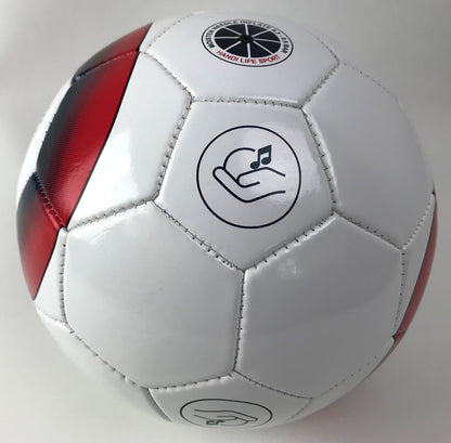 Handi Life Sport | Rattle Ball, Size 4 | Strong Quality Audible Ball with 3 Large Sound Devices | Medino Soccer Size 4 | Therapy & Recreation | Adaptive Sports