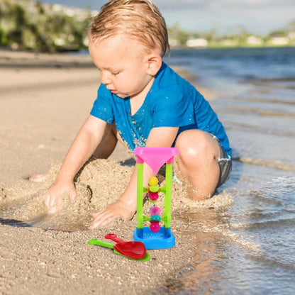 Toyvian Kids Sand Wheel Toy Flowing Sand and Water Wheel Tower Plastic with Spades for Children Summer Outdoor Travel Beach s