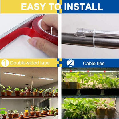 LED Plant Grow Lights Strips for Indoor Plants Full Spectrum with Auto ON & Off Timer, T5 Sunlike Grow Lights Bar Growing Lamps for Greenhouse Shelves Hydroponics Succulent, 4 Dimmable Levels