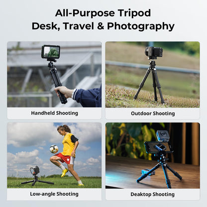 SmallRig Carbon Fiber Mini Desktop Tripod, 15.5'' / 39.5cm Compact Pocket Tabletop Tripod Kit with 360° Ball Head, Built-in QR Plate for Arca, Ball Head Capacity 3kg / 6.6lb for Cameras, DSLRs, Lenses