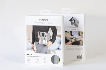 Beblau FOLD Portable Electronic Organizer – Attachable Device & Desktop Accessory | Office & Home Organizer | Fits 13"-15" Laptops & A4 Notebooks | Backpack Insert | Personal organizer
