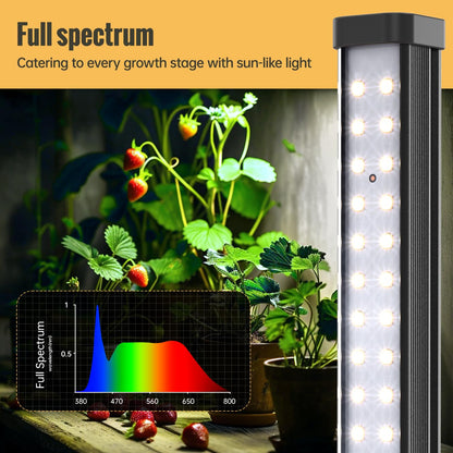 SpeePlant Vertical Grow Light, 72 LEDs Full Spectrum Light Bar, 5000K Wide Illumination Area Desk Light,1.4FT Stand Plant Lamp for Tall Houseplants, Tropical Plants, Foliage with On/Off Switch