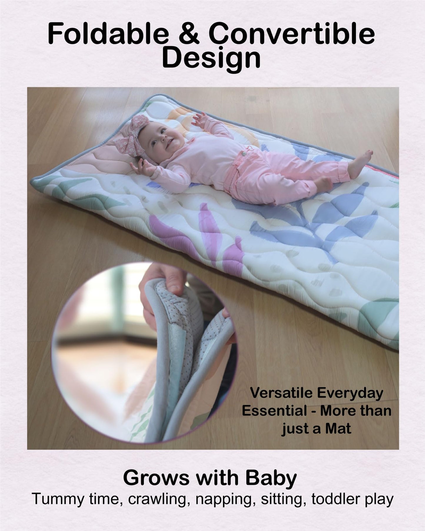 Discover the Pupilo 3-in-1 Baby Play Mat, Toddler/Baby Seat & Quiet Time – Surprising Thick Non-Slip Foam Mat. Quick and Easy Clean | Fits in Baby Playpen, Perfect for Tummy Time, Crawl & Safe Play