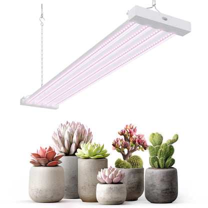 Barrina TX-L63 3FT LED Grow Light, 63W, 4 Panels Wider Coverage, Full Spectrum, High PPFD, Super Bright, Linkable, Hanging Fixture, Plant Stand with Grow Light for Indoor, Vegetable, Seeding, 1 Pack