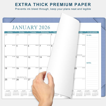 KOPEESY Desk Calendar 2026-2027, New Year Large Desk Calendar with Desktop Mat, 18 Months from January 2026 to June 2027, 22” x 17” Desktop Monthly Planner for Home or Office School