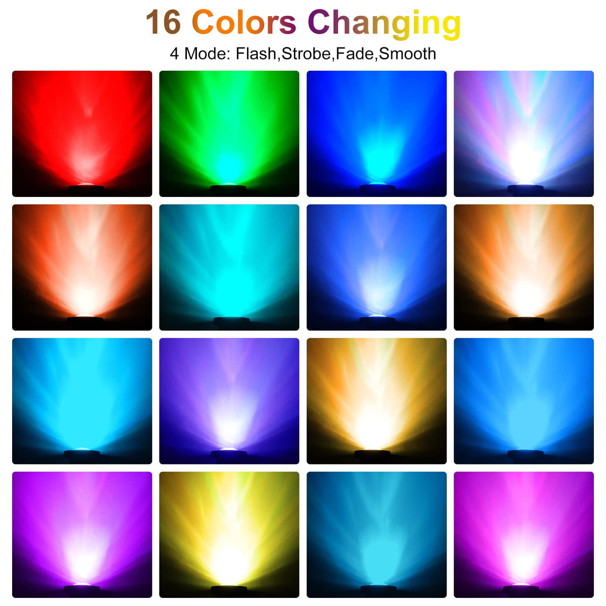 CREPOW RGB Pond Lights with Timer, LED Underwater Submersible Colorful Landscape Spotlights, 98ft Remote Control IP68 Waterproof Fountain Lights for Fish Aquarium Tank Garden Yard Pool (Set of 4)
