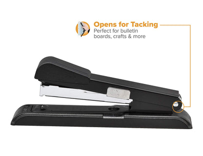 Bostitch Office B8 PowerCrown Travel & Desktop Stapler, 30 Sheet Capacity, Durable Metal, Black.