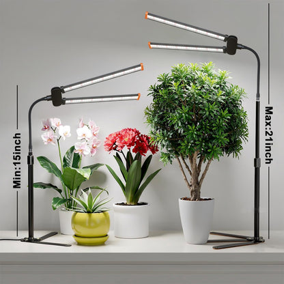 Grow Light for Indoor Plant, 6000K Full Spectrum Plant Lamp with Red Blue White LED for Pot Succulents Seed Growing, Light Strip Foldable & Height Extendable 9-25'', Auto Timer 4 8 12Hrs