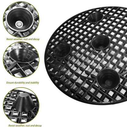 6 Pcs Big Plant Level Pot Elevator 12 Inch Heavy Duty Plant Stands with Saucer for Avoiding Rot on Patio Deck, Plastic Round Planter Pots Elevator for Indoor Outdoor Garden Deck Floor Protector