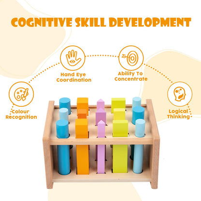 Montessori Shape Matching Toys - Wooden Shape Sorting Toys for 1-3 Years Old Children - Educational Toy for Preschoolers