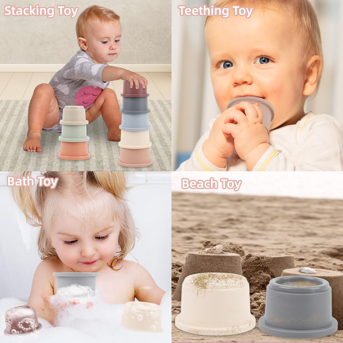 LUCKFUTURE Premium Baby Toys for 6-18 Months, 8 in 1 Montessori Toys Set, Educational Learning Toys for Toddlers 1-3 Years Old Trendy Babies Gifts for Boys & Girls