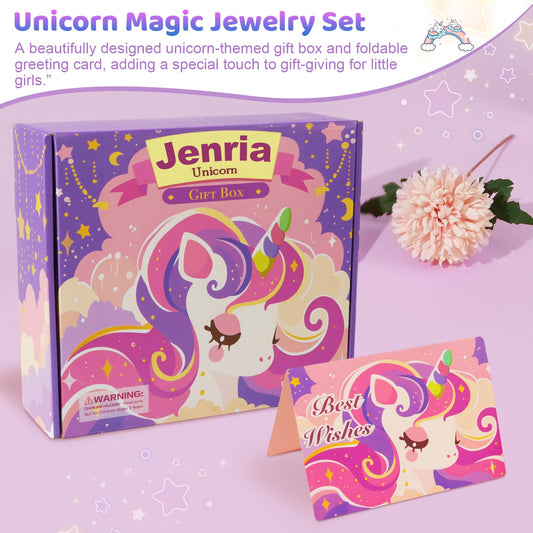 Jenria Unicorn Gift for Girls, Kindergarten Graduation Gifts, Sleepover Birthday Gifts for Girls Age 3 4 5 6 7 8 9 10 Years Old Girl, Gift Ideas, Girls Toys Age 6-8, Unicorn Toys for Daughter, Niece