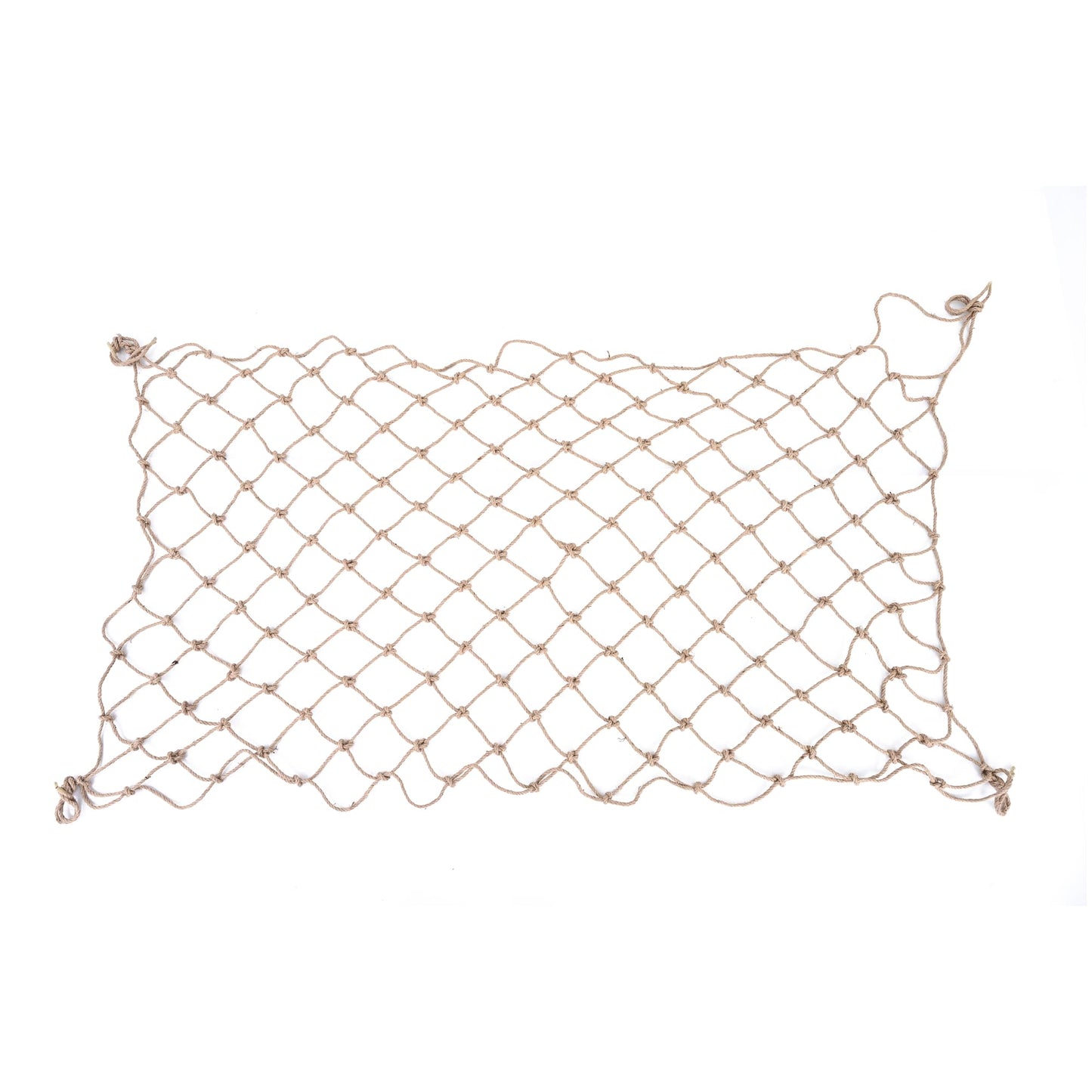 Jute Hemp Rope Net,Heavy Duty Natural Safety Rope Netting Balcony Stairs Fence Garden Playground Protection Net Indoor & Outdoor Decoration Rope Netting (6.5FT*16FT)