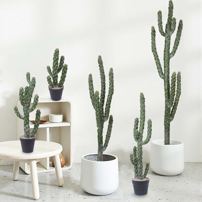 Yinleus 46Inch Artificial Cactus Faux Cacti Fake Cactus Saguaro Potted Plants for Indoor Outdoor Home Offices Store Decoration