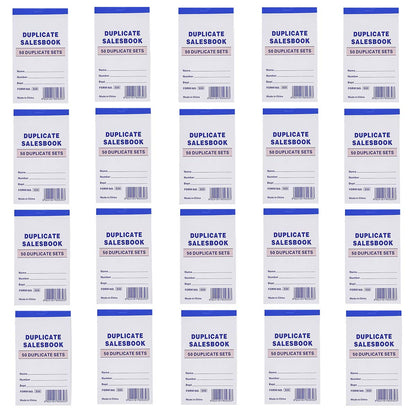 FactorDuty 20 Pack Lot Sales Book Order Receipt Invoice Carbonless Copy 50 Sets 3.5" X 5.5"