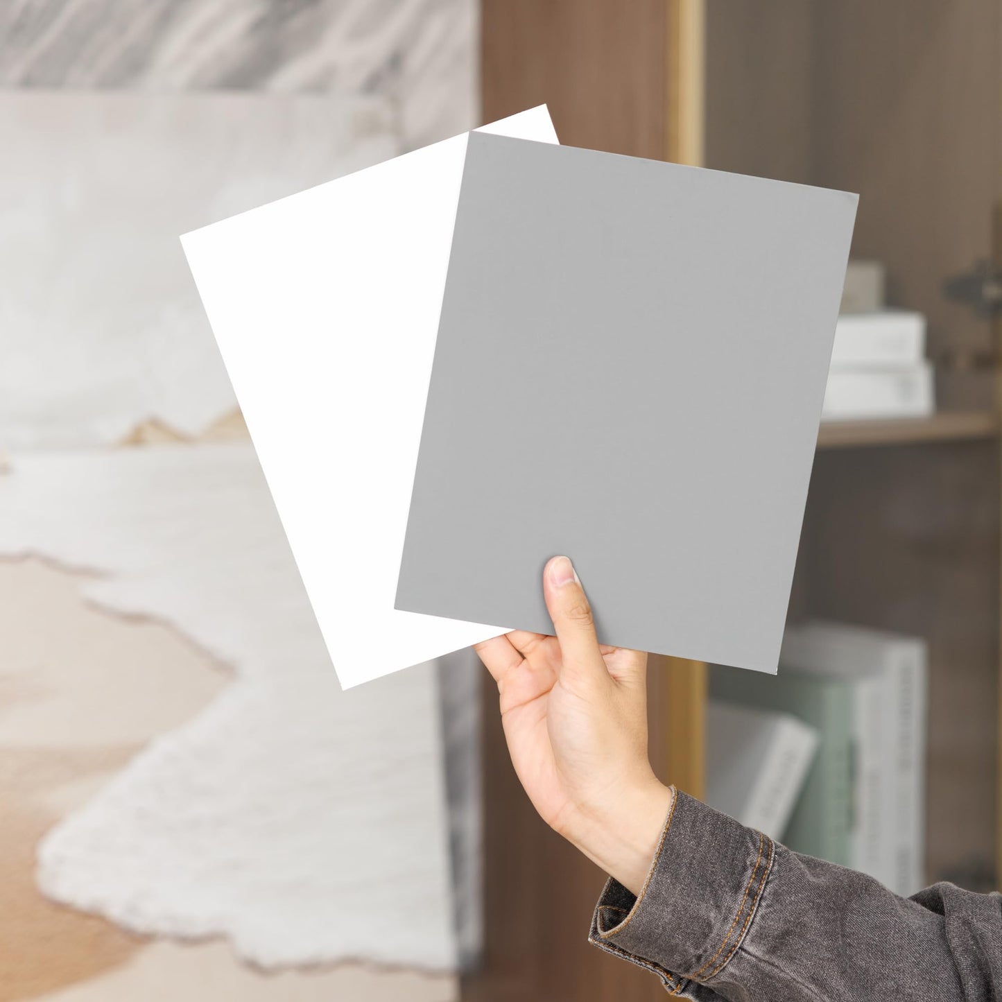 18% Neutral Grey Card JJC White Balance Card for DSLR Camera Video Film 10x8 PVC Exposure Photography Card Custom Calibration Camera Checker Card with Grey,White,Black Cards & a Storage Bag