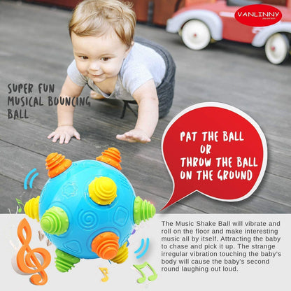 VANLINNY Crawling Baby Toy-Infant Tummy Time Toys 12-36 Mths, Interactive Toddlers Musical Ball, Bumble Ball for Babies 3-6 6-12, Sensory Toy for Development, Learning 1st Birthday Gift for Girls Boys