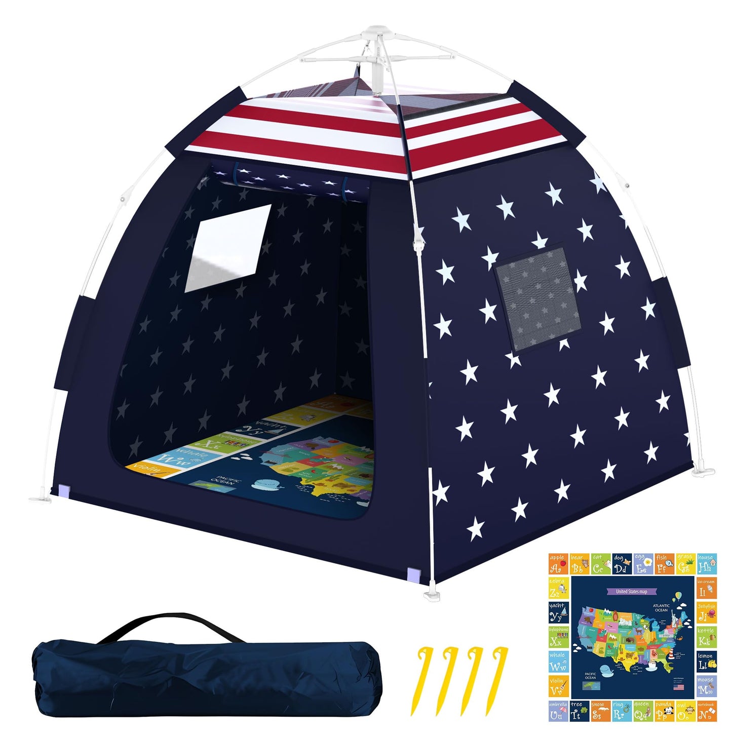 Outdoor Multi-Purpose Play House for Toddlers-Easy to Set up and Pop up Play Tent with Tunnel and Playhouse Kids Indoor Outdoor, Outdoor/Indoor Kid's Pop Up Play House, Gift for Toddlers(Star)
