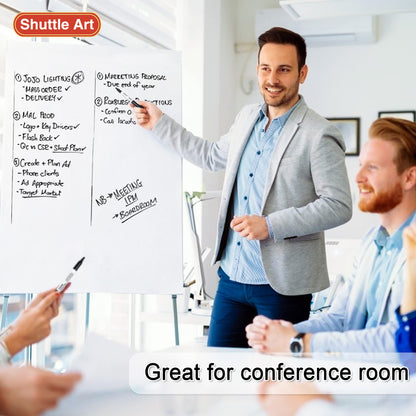huttle Art Dry Erase Markers, 120 Pack Black Whiteboard Markers with 2 Erasers,Chisel Tip Dry Erase Markers, Perfect For Writing on Whiteboards, Dry-Erase Boards,Mirrors for School Office Home